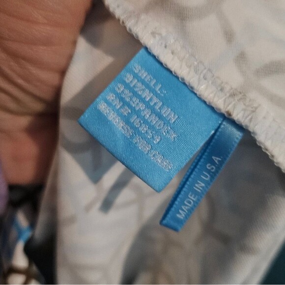 J. McLaughlin Geometric Print 3/4 Sleeve Ruched Side Dress - Picture 5 of 7